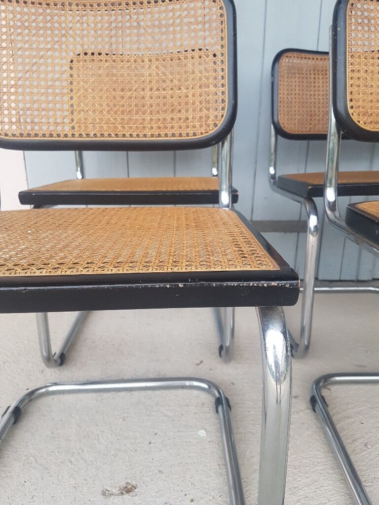 Lot of 6 cesca B32 chairs by Marcel Breuer