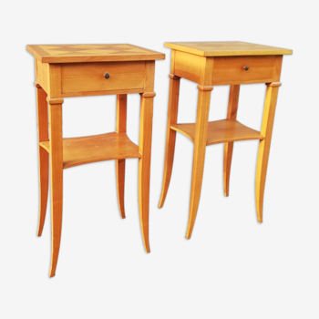 60s neoclassical bedside tables