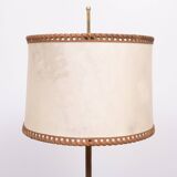Floor lamp Charlotte Wawer parchment Shade Brass details 1950s Germany