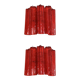 Set of Two Contemporary Red "Tronchi" Glass Wall Sconces in Ve