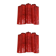 Set of Two Contemporary Red "Tronchi" Glass Wall Sconces in Ve