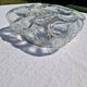 Vintage German Leaf Pattern Glass Sconce or Recessed Light