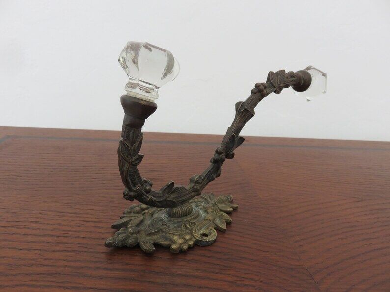 Art Deco bronze and glass coat rack from the 20s and 30s