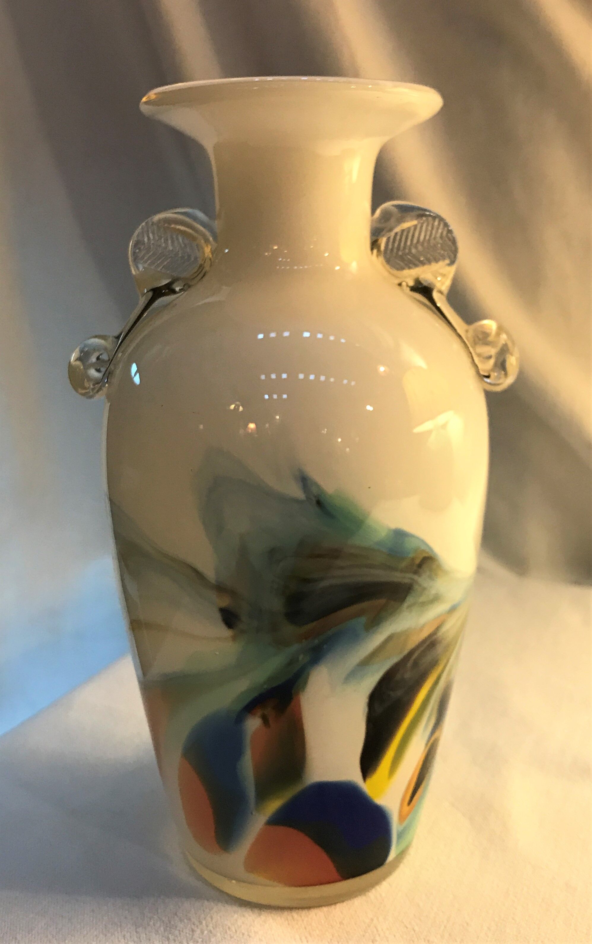 Murano-style glass paste vase