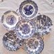Mismatched antique soup plates