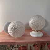 Pair of vintage globe wall lights