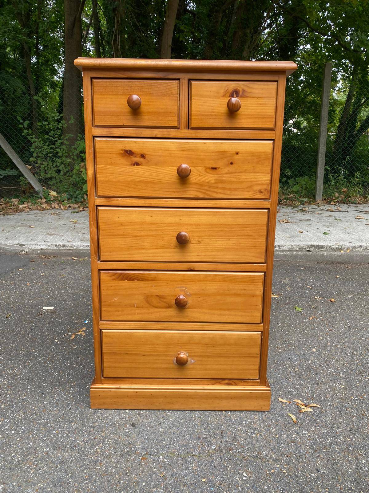 Scandinavian solid wood chest of drawers 1980