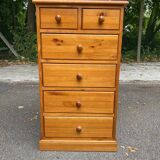 Scandinavian solid wood chest of drawers 1980