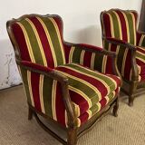 Paire de fauteuils cabriolet vintage