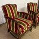 Pair of vintage convertible armchairs