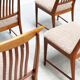 Set of six elegant Italian dining chairs