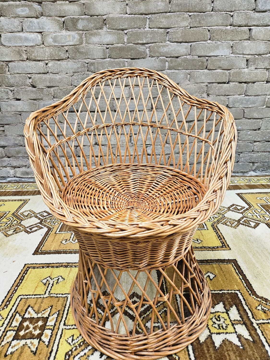 Vintage rattan armchair