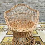 Vintage rattan armchair