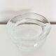 Cendrier en verre soufflé bullé transparent