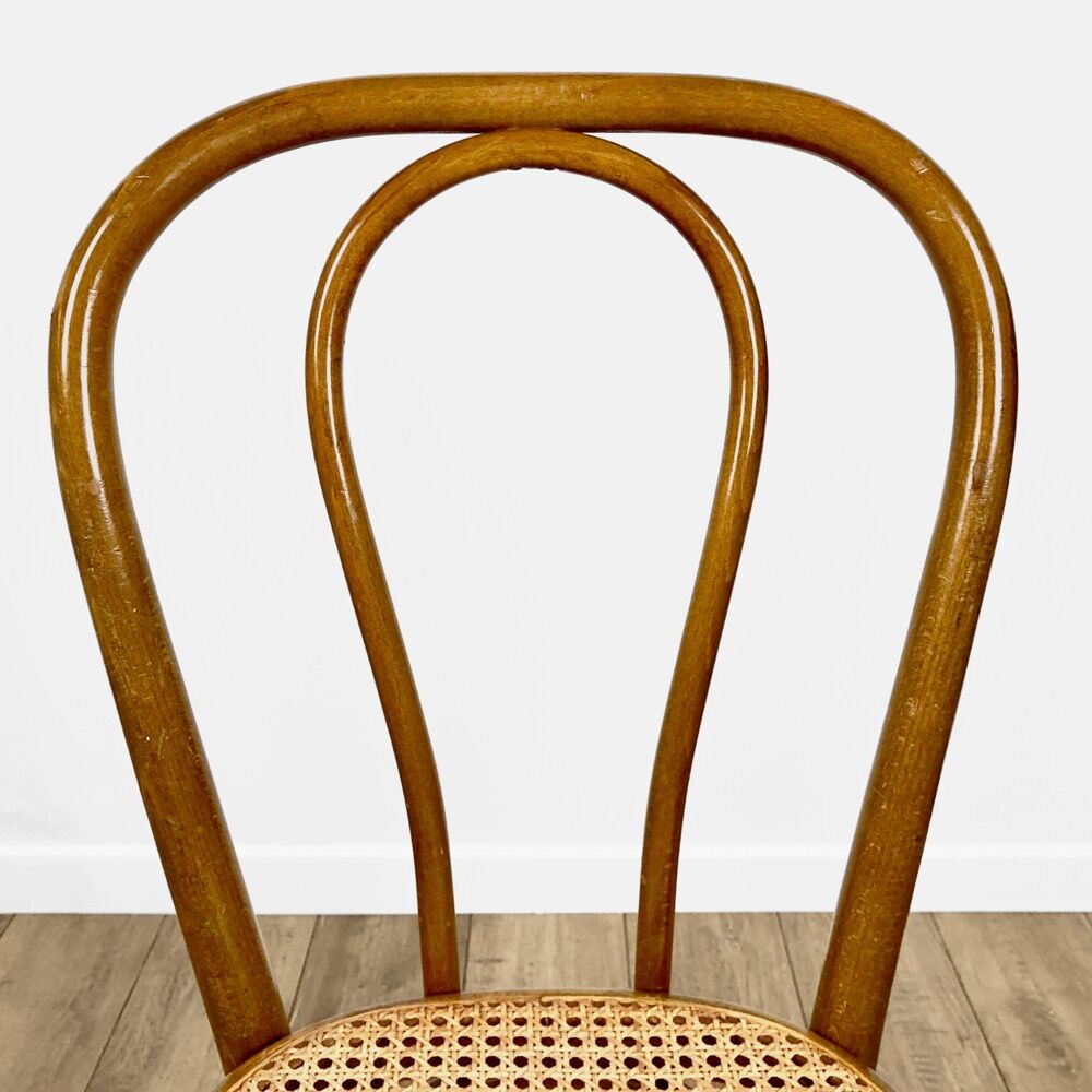 Bentwood and cane bistro chair