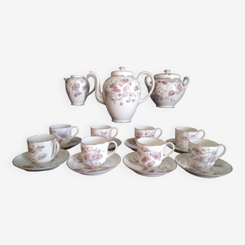 Art Nouveau coffee service for 8 people. in Paris porcelain