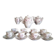 Art Nouveau coffee service for 8 people in Paris porcelain.