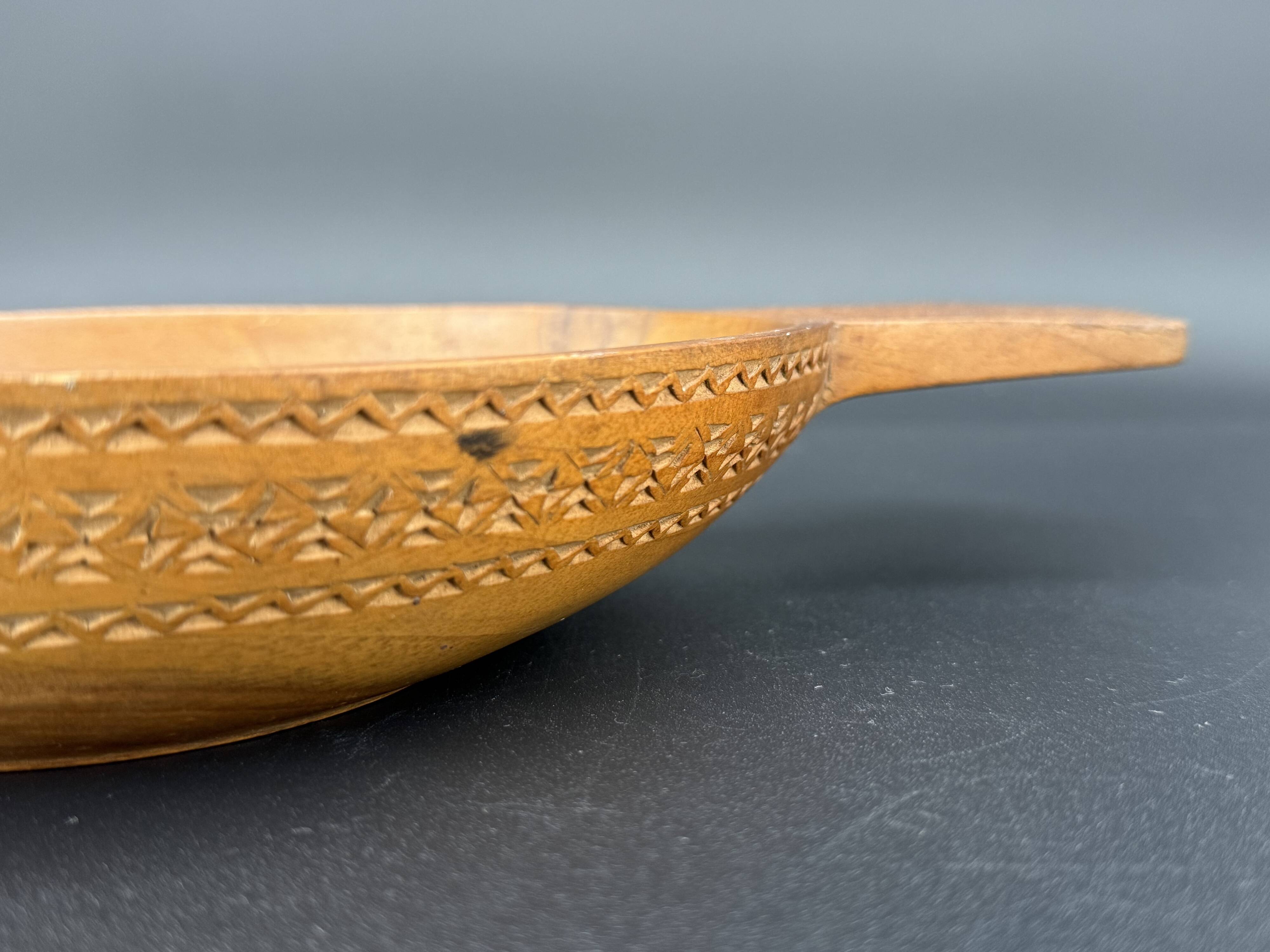 Carved wooden duck cup – Nordic folk art – 19th century