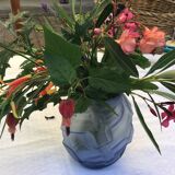 Art deco blue glass vase