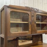 1930s Art Deco 2-part oak kitchen sideboard