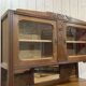 Two-piece Art Deco oak kitchen buffet from the 1930s