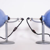 Paire de lampes de table bauhaus fabriquées en tchéquie des années 1930