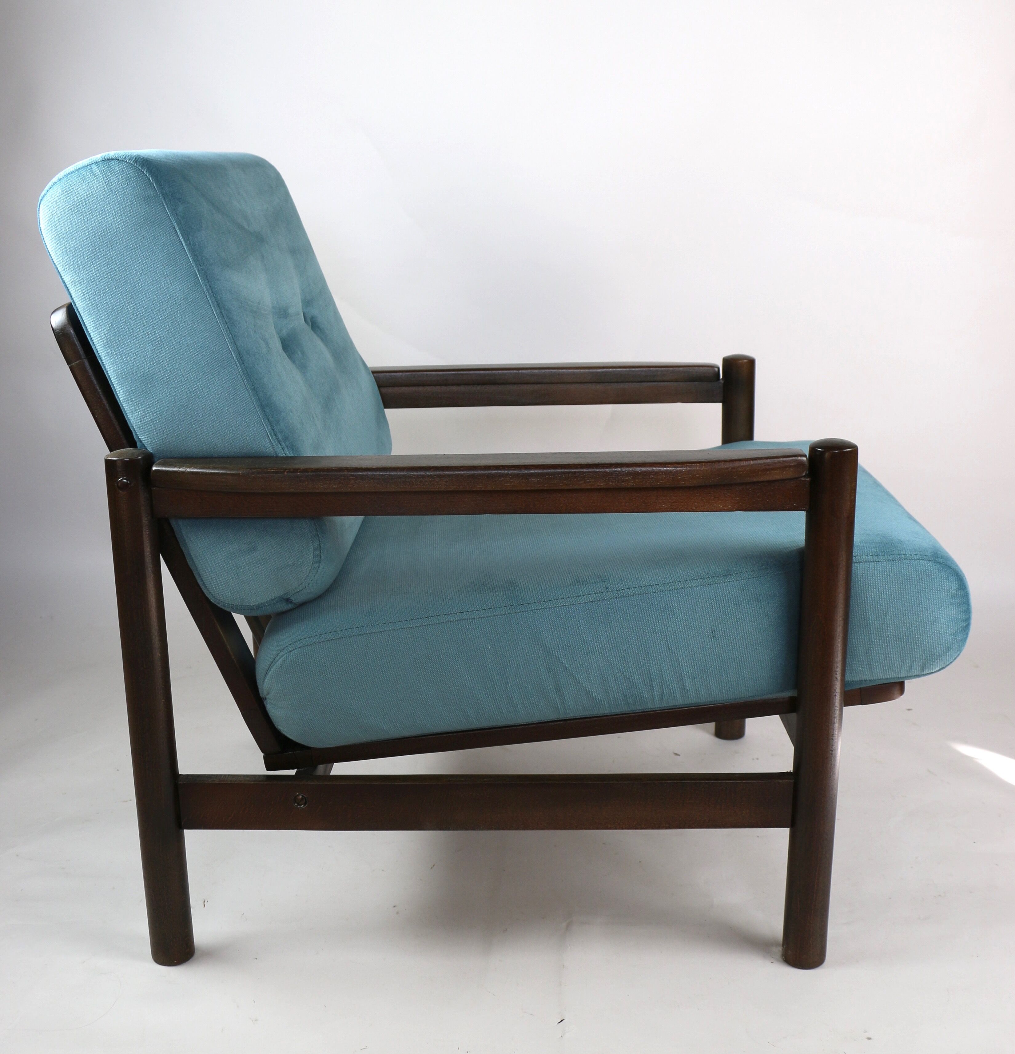 Vintage turquoise armchair, 1970s