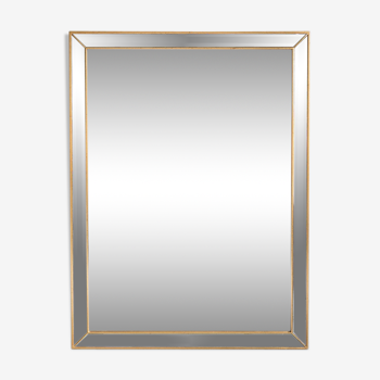 Bevelled golden mirror 115x86cm