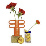Vase méli-mélo allongé orange