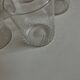 Set of 5 Baccarat modernist Ecailles water goblets