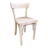 Petite chaise bistrot pour enfant en bois blanc