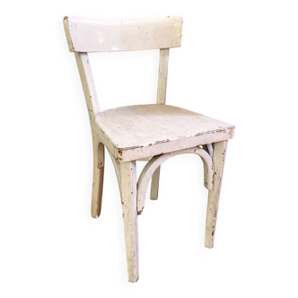 Small bistro chair for children in white wood