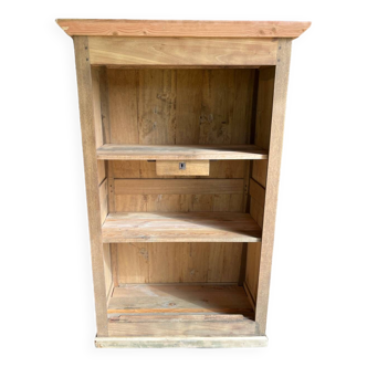 Armoire bibliothèque bois naturel