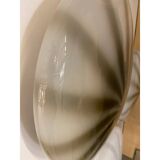 Contemporary Wall Lamp Brown Reeds on White Murano Glass