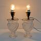 Pair of lamps "Ermenonville" signed Lalique - Crystal, vintage 1960s