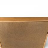 Modernist mirror in solid elm from the 1950s.