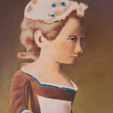 Tableau à l'huile représentant une femme