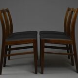 Ensemble de 4 chaises danoises en massif d'afomosia, années 60