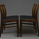 Ensemble de 4 chaises danoises en massif d'afomosia, années 60