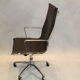Fauteuil bureau de direction en cuir et chrome édition Luxy