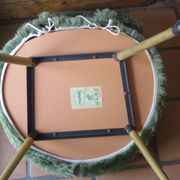 Chair armchair moumoute green pelfran (label) feet gold metal