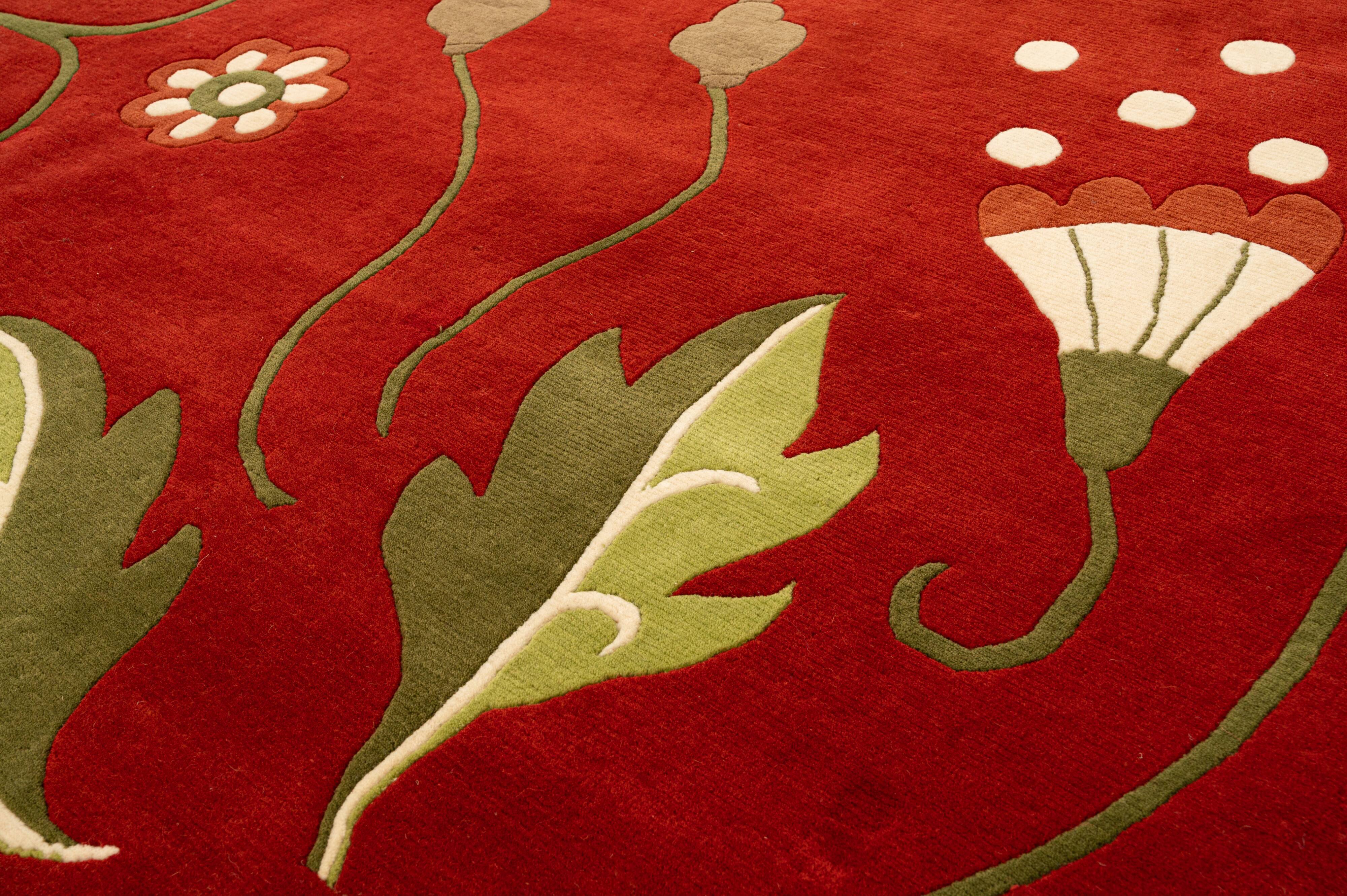 Nos hand knotted scandinavian design rug by Veronica Seipel, signed, 274 x 203 cm (108 x 80 in)