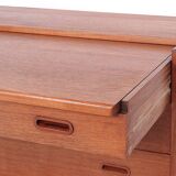 Danish design teak chest of drawers with dressing table, 1960s