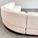 Fratelli Saporiti modular canapé in ecru boucle linen 1970