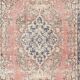 Vintage Handmade Turkish Red Wool Accent Rug with Medallion Design for Home and Office Decor
