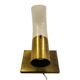 Brass and Pulegoso Glass Wall Lamp attributed to Aldo Nason for Mazzega 1960s