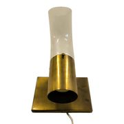 Brass and Pulegoso Glass Wall Lamp attributed to Aldo Nason for Mazzega 1960s