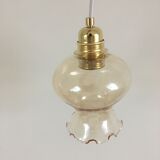 Amber tulip globe lamp