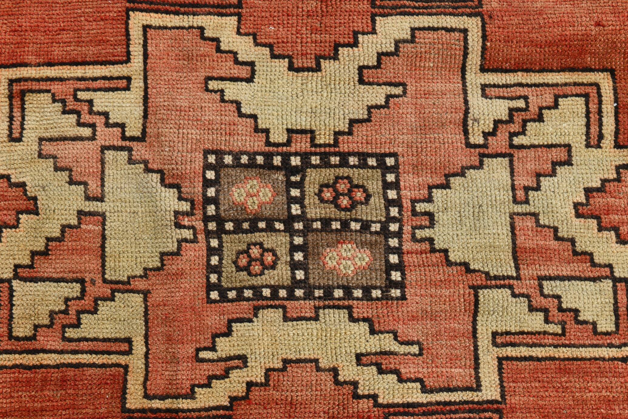 4x10 Vintage Faded Red Long Wide Turkish Runner Rug, 112x316