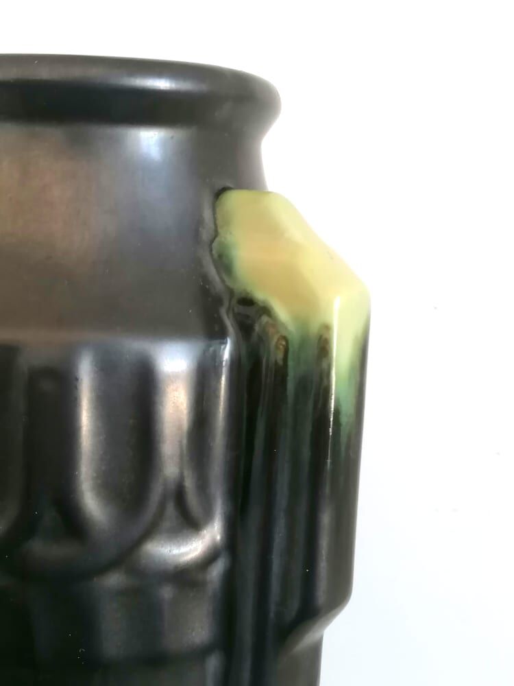 Art deco vase earthenware airain thulin